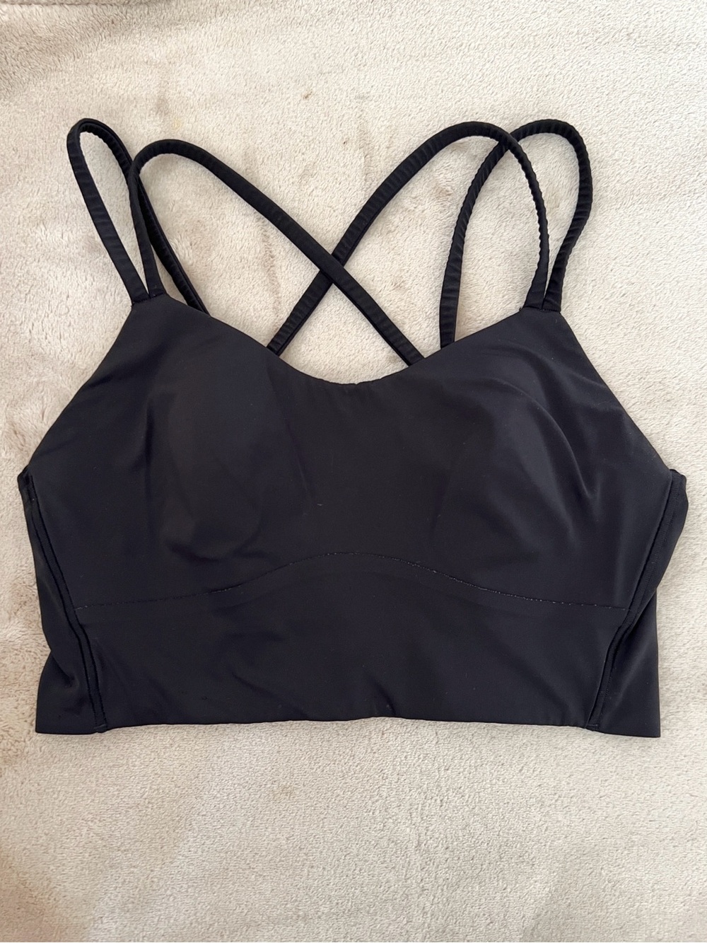 Lululemon Black Strappy Sport Bra Size 6